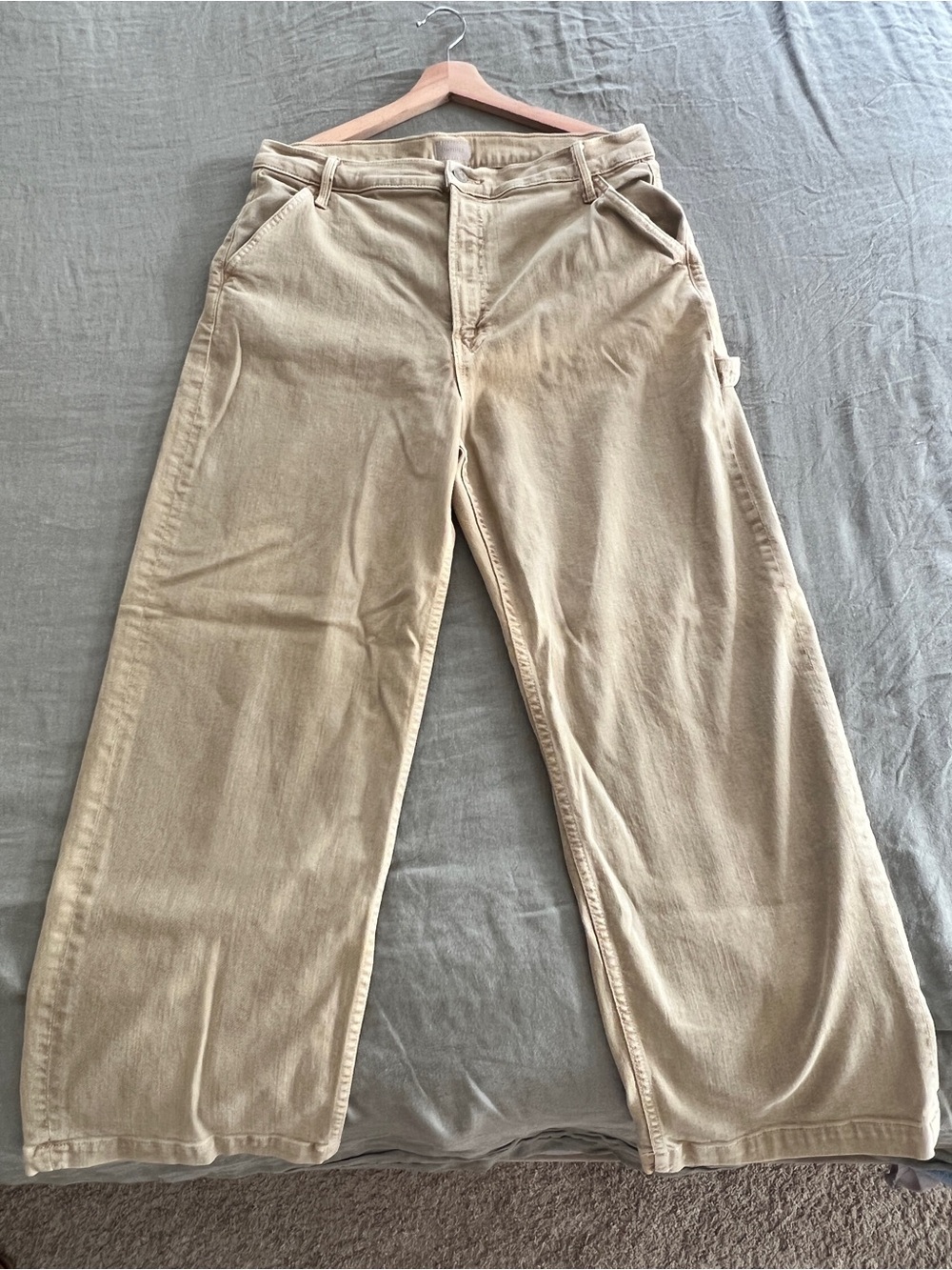 MOTHER Wide Leg, High-Waisted Stretch Cargo Pants, size 33
